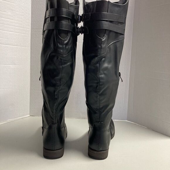 JG Women’s Riding Boots, Black,Sz 7.5, fur on inside, Inside zipper,buckle - Picture 12 of 13